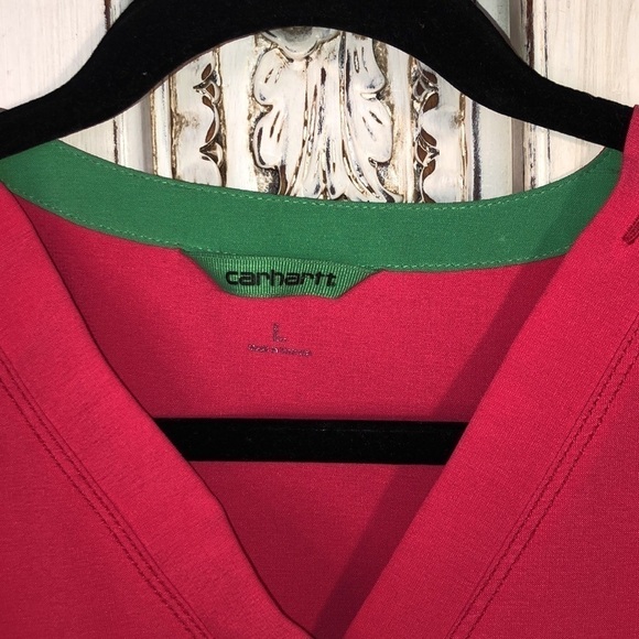 Carhartt Pink Short Sleeve Scrubs Top Size Large - Picture 4 of 6